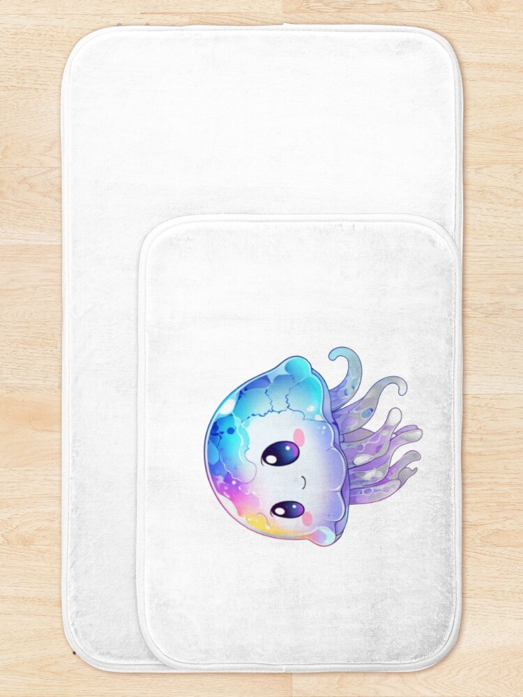 Thumbnail 5 of 6, Bath Mat, jellyfish designed and sold by Designfs.