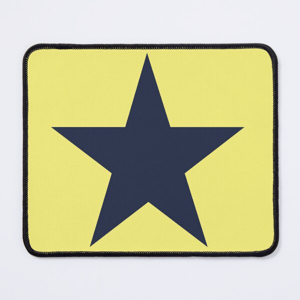 Item preview, Single NAVY BLUE STAR on a YELLOW Background designed and sold by RachelMacht.