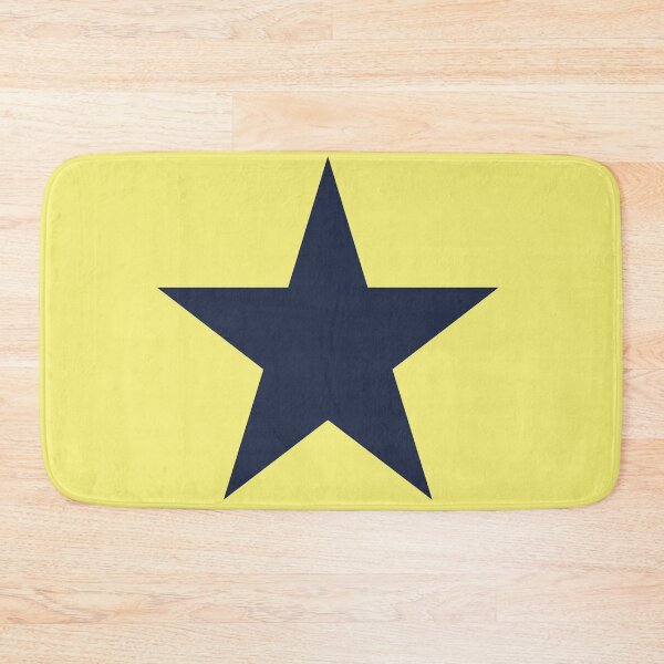 Item preview, Single NAVY BLUE STAR on a YELLOW Background designed and sold by RachelMacht.