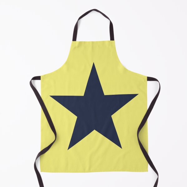 Item preview, Single NAVY BLUE STAR on a YELLOW Background designed and sold by RachelMacht.