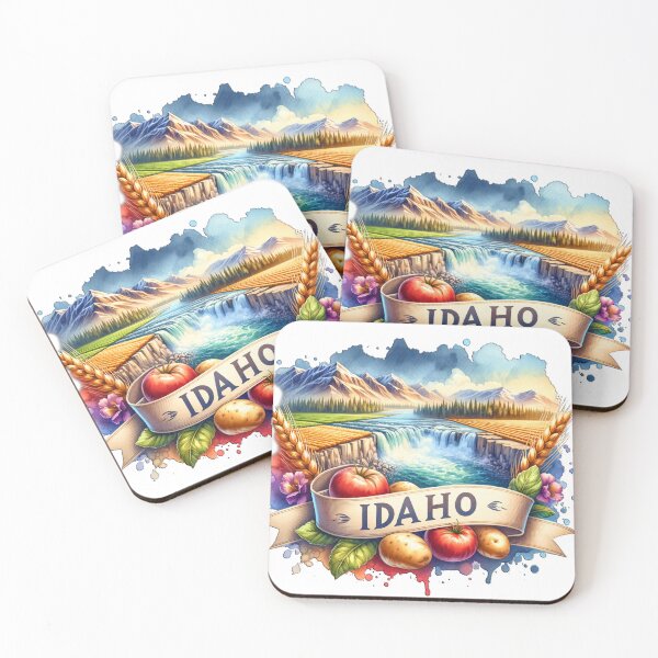 Item preview, Vintage US State Watercolor Maps – IDAHO - Retro Travel Art for T-Shirts, Mugs, Stickers & More designed and sold by artedigital99.