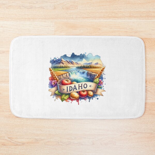 Artikelvorschau, Vintage-Aquarellkarten der US-Bundesstaaten – IDAHO – Retro-Reisekunst für T-Shirts, Tassen, Aufkleber und mehr entworfen und verkauft von artedigital99.