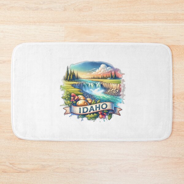 Artikelvorschau, Vintage-Aquarellkarten der US-Bundesstaaten – IDAHO – Retro-Reisekunst für T-Shirts, Tassen, Aufkleber und mehr entworfen und verkauft von artedigital99.