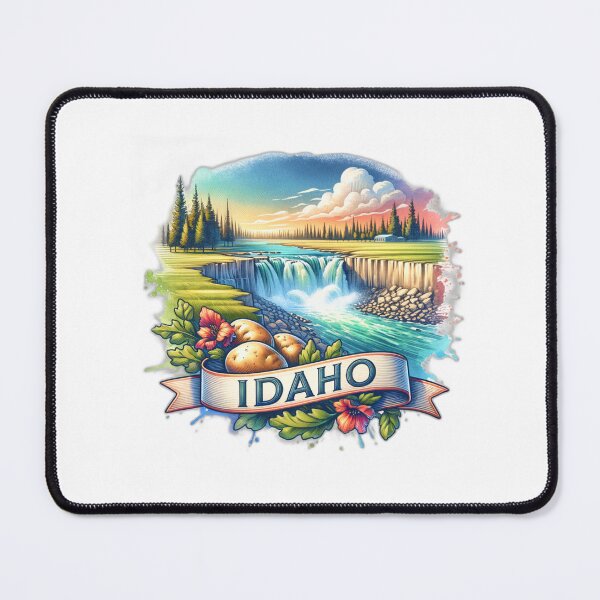 Item preview, Vintage US State Watercolor Maps – IDAHO - Retro Travel Art for T-Shirts, Mugs, Stickers & More designed and sold by artedigital99.
