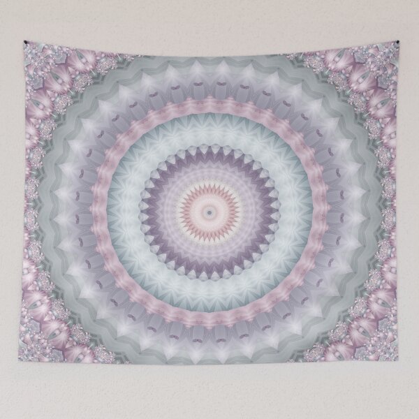 Item preview, Heirloom Mandala in Pastel Pink, Green, Purple, and White designed and sold by Kelly Dietrich Mandalas & Colorful Patterns.