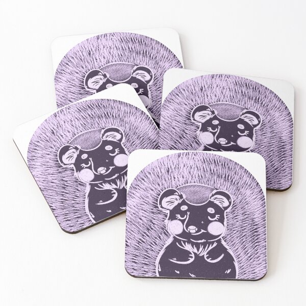 Item preview, Purple Monochromatic Hedgehog Illustration  designed and sold by Strudelbee.