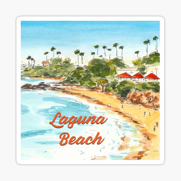 Item preview, Main Beach Laguna Beach – Fun California Art designed and sold by Fun Travel Art.