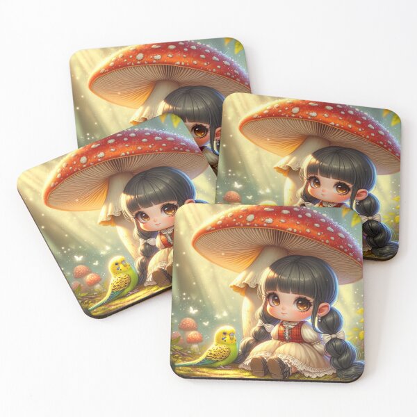 Item preview, Little Tina and Budgie Mucki under the Fly Agaric designed and sold by LegademaArt.