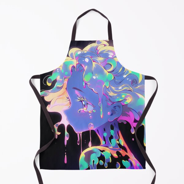 Item preview, Colorful Surreal Sad Slime Anime Girl designed and sold by bubblegoth.