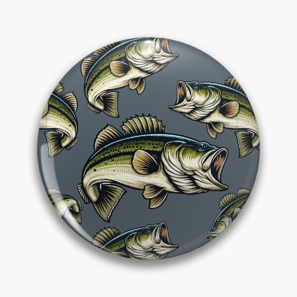 Item preview, Bass fish jumping pattern designed and sold by muskitt.