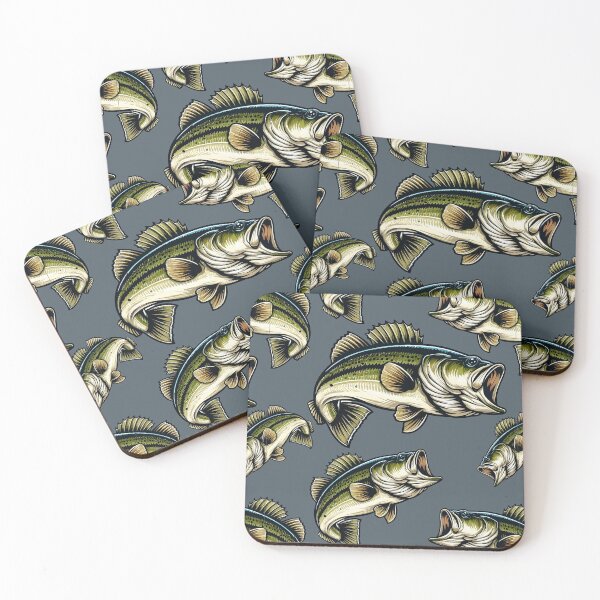 Item preview, Bass fish jumping pattern designed and sold by muskitt.