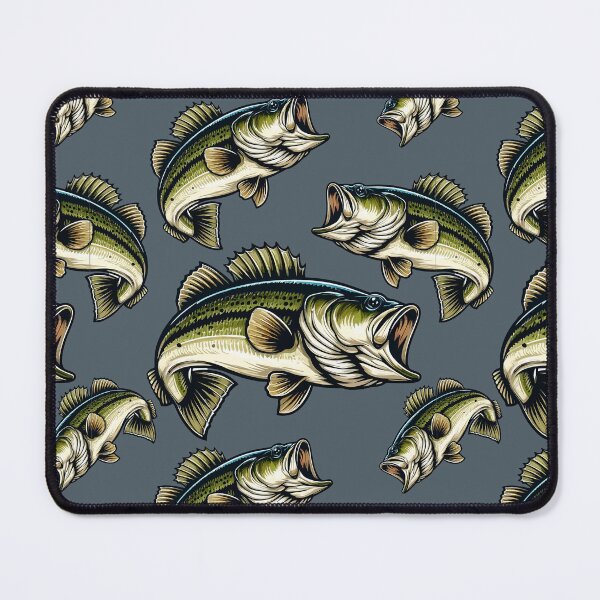 Item preview, Bass fish jumping pattern designed and sold by muskitt.