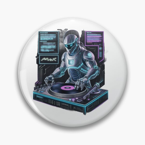 Item preview, Futuristic Robot DJ Mixing Beats designed and sold by MyNiceDesigns.