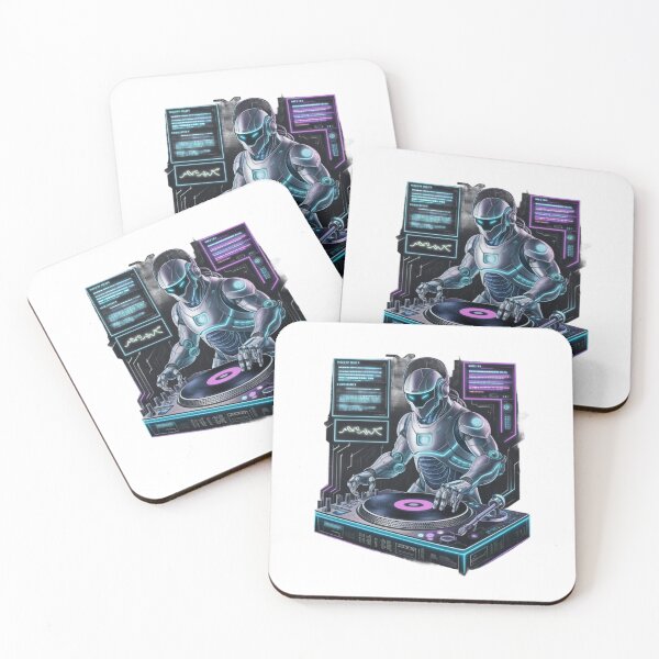 Item preview, Futuristic Robot DJ Mixing Beats designed and sold by MyNiceDesigns.
