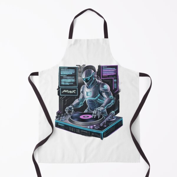 Item preview, Futuristic Robot DJ Mixing Beats designed and sold by MyNiceDesigns.