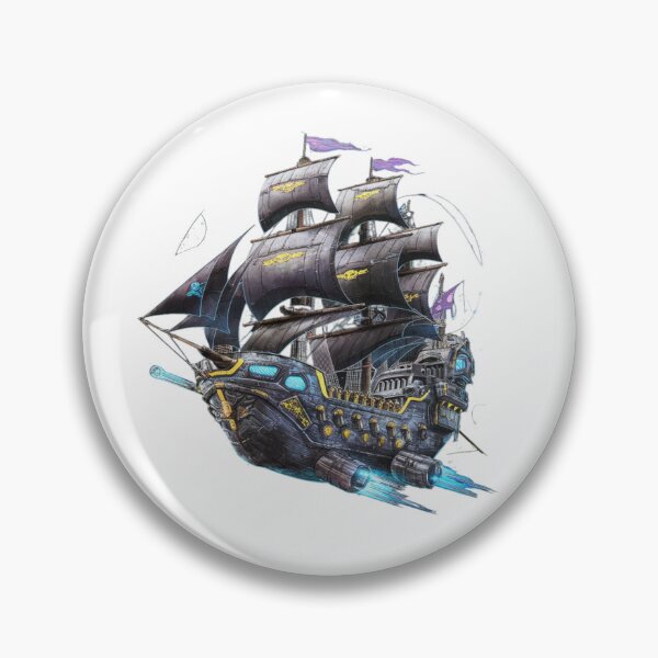 Item preview, Space Pirate Ship in the Starry Cosmos designed and sold by MyNiceDesigns.