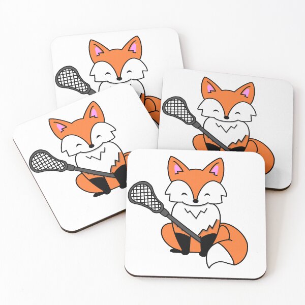 Item preview, A Cute Fox With A Lacrosse Stick designed and sold by peytonsgdesigns.