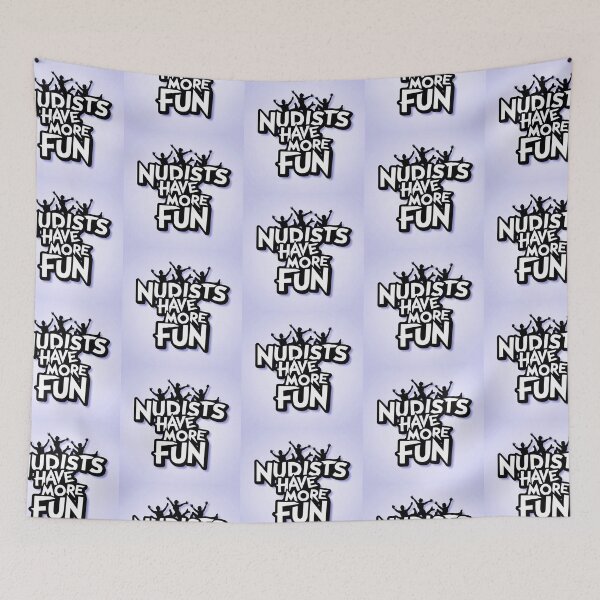 Item preview, Nudist Have More Fun | Light Blue designed and sold by JLEmporium.