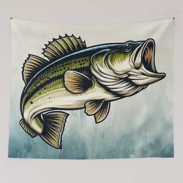 Item preview, Bass Fish with background designed and sold by muskitt.