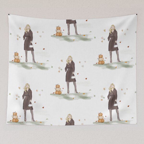 Item preview, fashion, illustration, Autumn season, designed and sold by Meghaillustrat.
