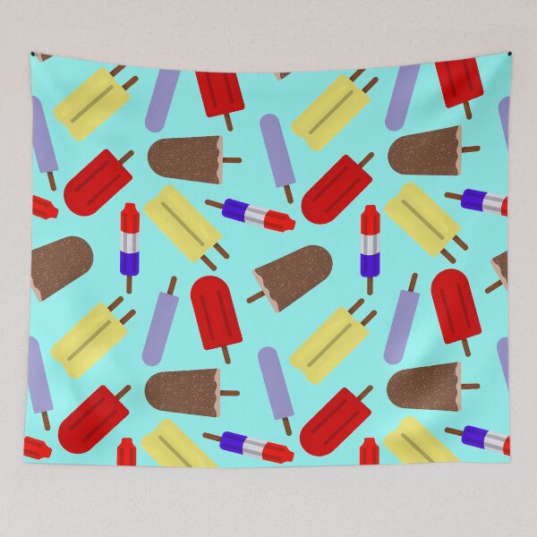 Item preview, Popsicle Pattern - Blue Background designed and sold by Xernition.