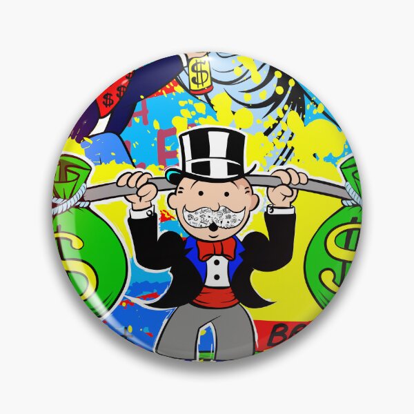 Item preview, Monopoly Lifting Barbell Made of Money Bag with Richie Rich and a Woman designed and sold by DonVivaldo.
