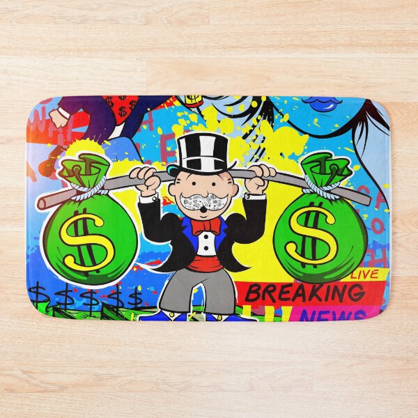 Item preview, Monopoly Lifting Barbell Made of Money Bag with Richie Rich and a Woman designed and sold by DonVivaldo.