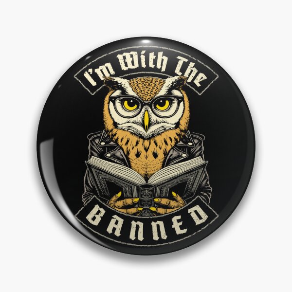 Item preview, I'm With The Banned Books Funny Book Owl Librarian designed and sold by GrandeDuc.
