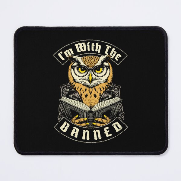 Item preview, I'm With The Banned Books Funny Book Owl Librarian designed and sold by GrandeDuc.
