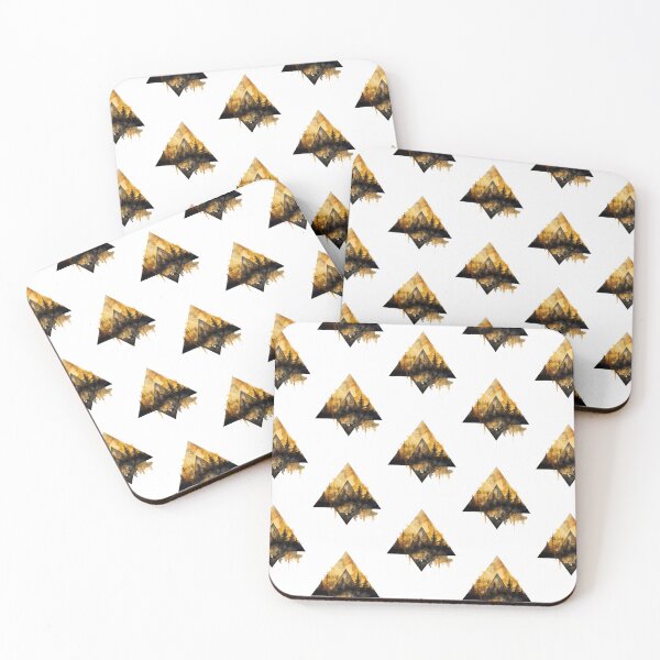 Item preview, Geometry Fusion in Amber-Toned Abstract Forest  designed and sold by Brand Uno Studio.