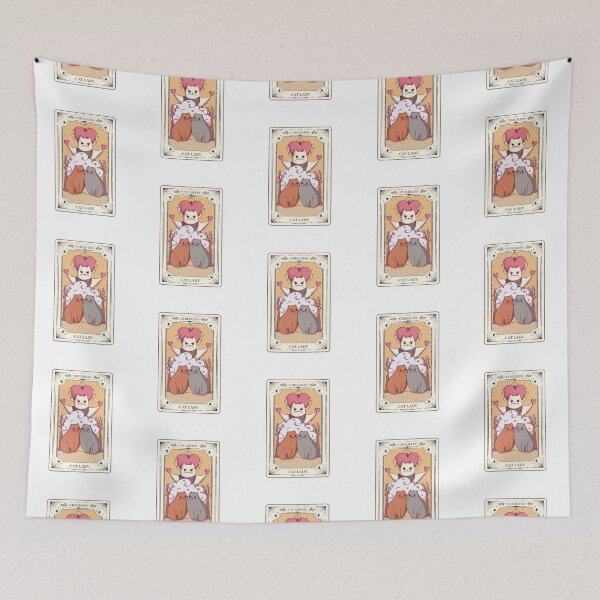 Aperçu de l'œuvre Dame aux chats sans enfant - Tarot créée et vendue par LunabelleTees.