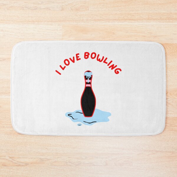 Item preview, I Love Bowling. Black Bowling Pin with Baby Blue Dripping designed and sold by DirtySports.