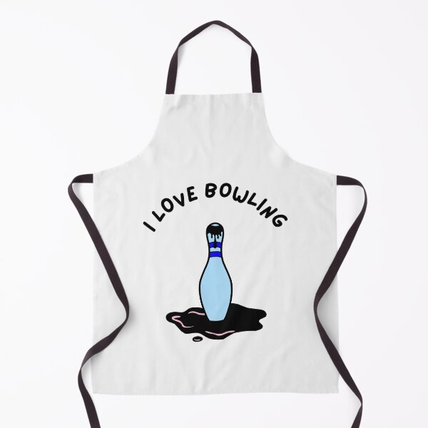 Item preview, I Love Bowling. Baby Blue Bowling Pin with Black Dripping designed and sold by DirtySports.