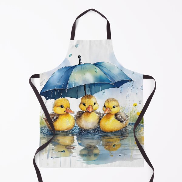 Item preview, Cute Yellow Ducks Swimming in a Puddle Umbrella Floral designed and sold by Laura DeCamp.