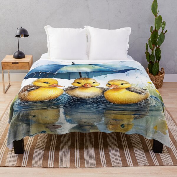 Item preview, Cute Yellow Ducks Swimming in a Puddle Umbrella Floral designed and sold by Laura DeCamp.