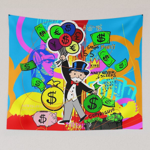 Item preview, Monopoly Flight of Prosperity - Holding Balloons and Money designed and sold by DonVivaldo.