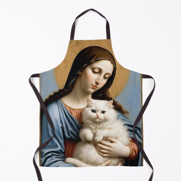 Item preview, Virgin Mary holds a cat in her arms designed and sold by JoraArt.