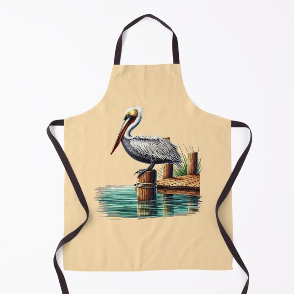 Item preview, Pelican on Piling Artistic Design designed and sold by SandbarTees.