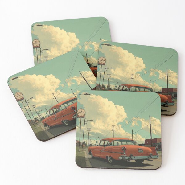 Item preview, Vintage Car on Deserted Street designed and sold by Rafał Stadnik.
