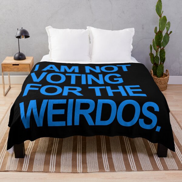 Item preview, I am not voting for the weirdos - bright blue designed and sold by Thelittlelord.