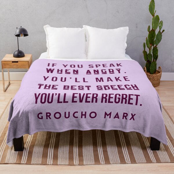 Item preview, Copy of Groucho Marx quote: If you speak when angry, you'll make the best speech you'll ever regret. designed and sold by artbleed.