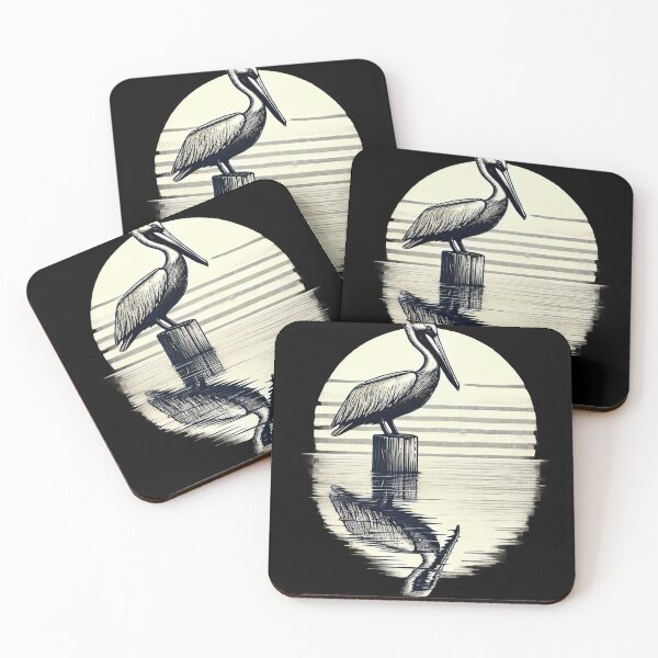 Item preview, Pelican on a Piling, Mirrored Reflection on Water designed and sold by SandbarTees.