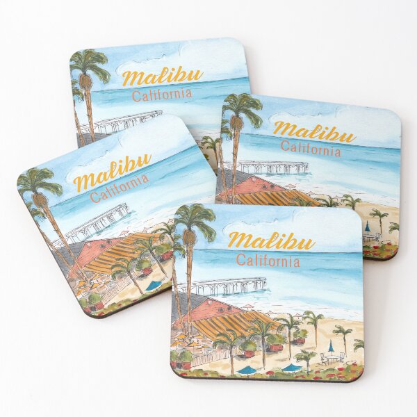 Artikelvorschau, Malibu Beach, Kalifornien, Paradise Cove entworfen und verkauft von Fun Travel Art.