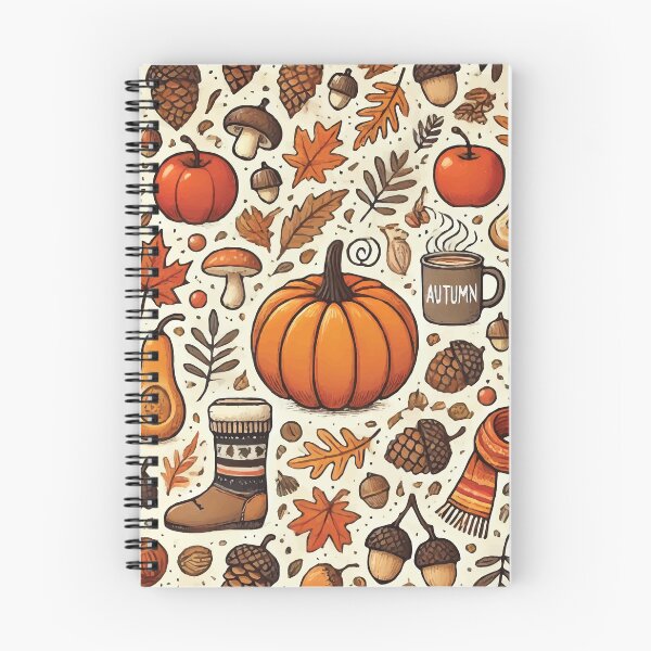 Item preview, Charming Autumn Pattern Design: Pumpkins, Leaves, and Cozy Elements designed and sold by DuxDesigns.
