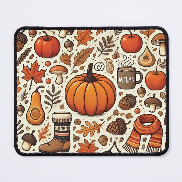 Item preview, Charming Autumn Pattern Design: Pumpkins, Leaves, and Cozy Elements designed and sold by DuxDesigns.