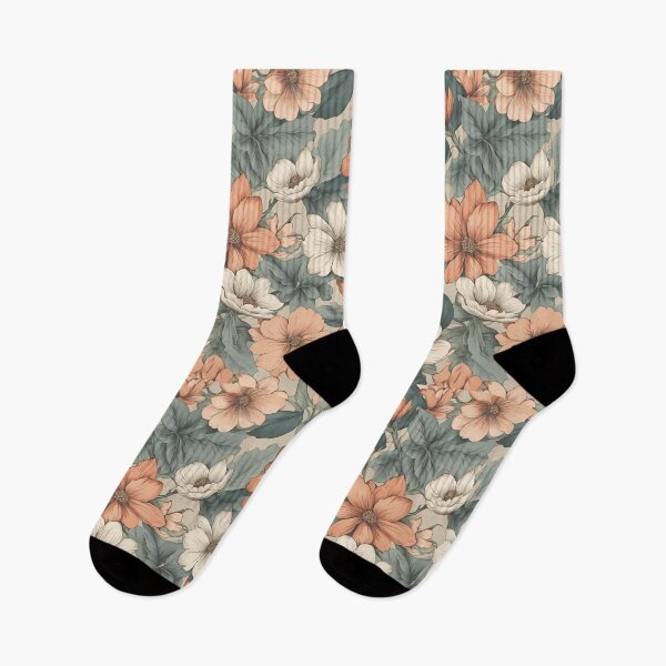 Item preview, A vintage-inspired floral pattern with delicate blossoms and leaves designed and sold by warayut.