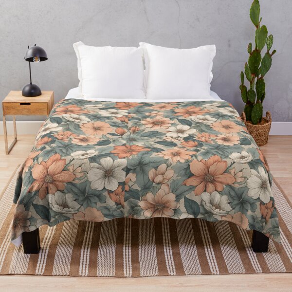 Item preview, A vintage-inspired floral pattern with delicate blossoms and leaves designed and sold by warayut.