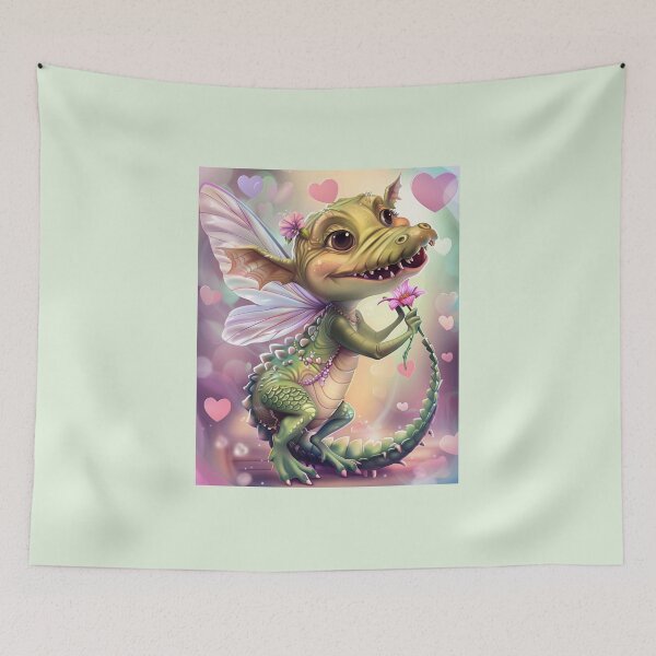 Item preview, Romantic crocodile  designed and sold by MyMagicPixel.