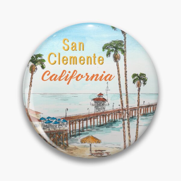 Item preview, San Clemente Pier – Fun California Art designed and sold by Fun Travel Art.
