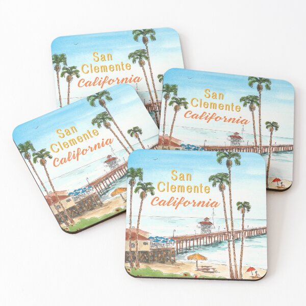 Item preview, San Clemente Pier – Fun California Art designed and sold by Fun Travel Art.
